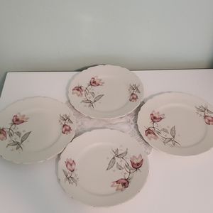 Vintage Thomas China Plates, Set of 4 Side Plates